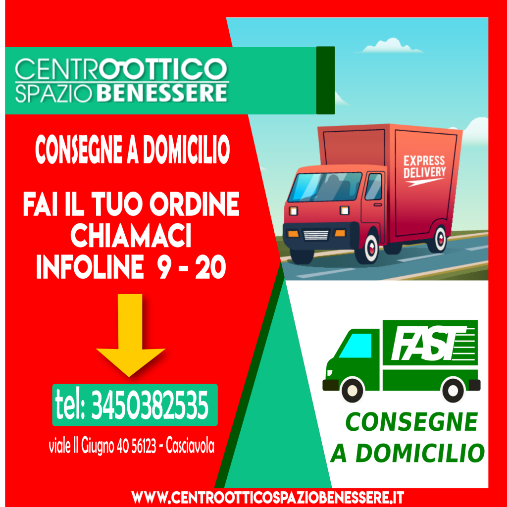 Consegna a domiclio occhiali lenti a contatto PISA